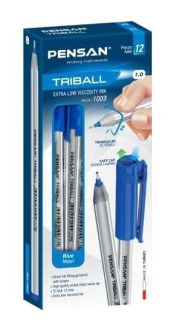 Pensan Tükenmez Trıball 1Mm Mavi Pastel Boya