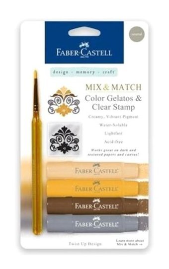 Faber-Castell Gelato Mum Boya Doğal Tonlar Fırça 4 Renk Pastel Boya