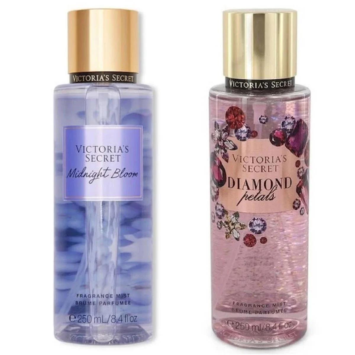 Victoria's Secret Midnight Bloom-Diamond Petals Çiçeksi-Meyvemsi Kadın Vücut Spreyi 2x250 ml