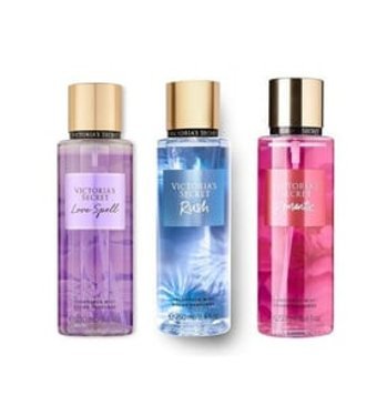 Victoria's Secret Love Spell-Rush-Romantic Çiçeksi-Meyvemsi Kadın Vücut Spreyi 3x250 ml