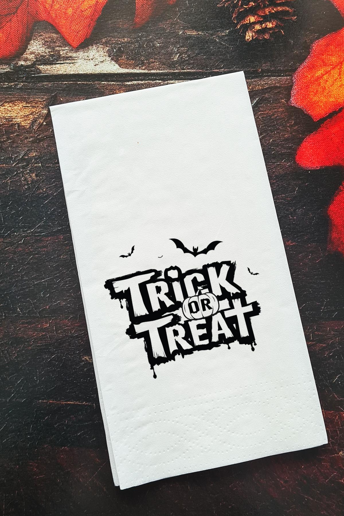 Pekshop Cadılar Bayramı Trick Or Treat Desenli Sunum Kağıt Peçete 20'li