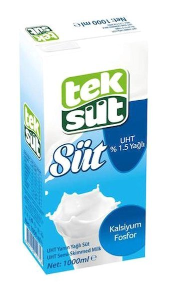 Teksüt Yarım Yağlı Süt 1 lt