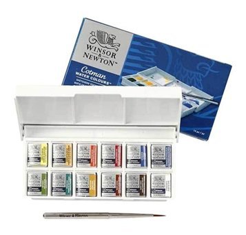 Winsor & Newton Cotman Pocket Box 12'li Cep Tipi Sulu Boya