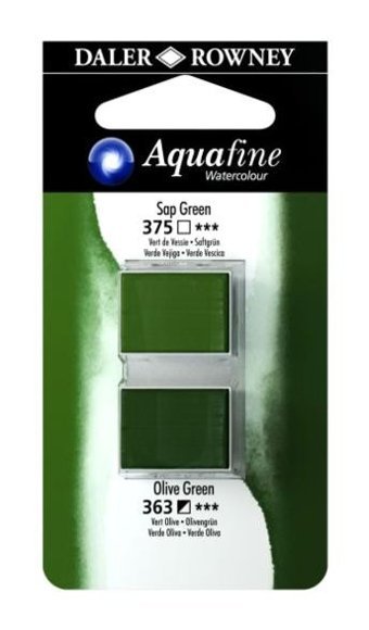 Daler Rowney Aquafine Tablet Sap Green Olive Green Sulu Boya