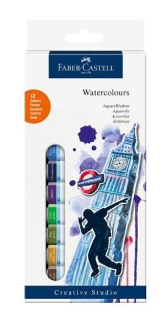 FaberCastell Watercolours Tüp 12 Renk x 12 ml Sulu Boya