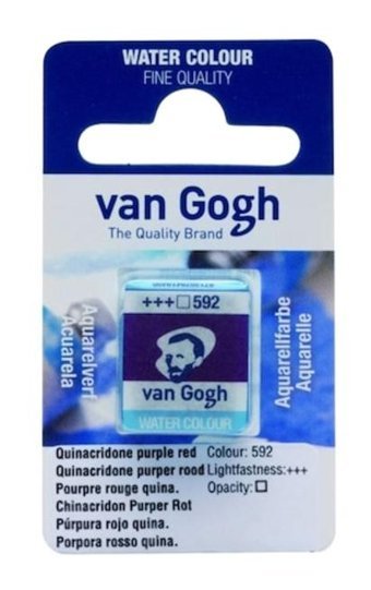 Talens Van Gogh 12 Tablet 592 Quinacridone Purple Red Sulu Boya