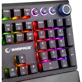 Rampage KB-R92 Türkçe Q RGB Blue Switch Kablolu Siyah Mekanik Gaming Klavye