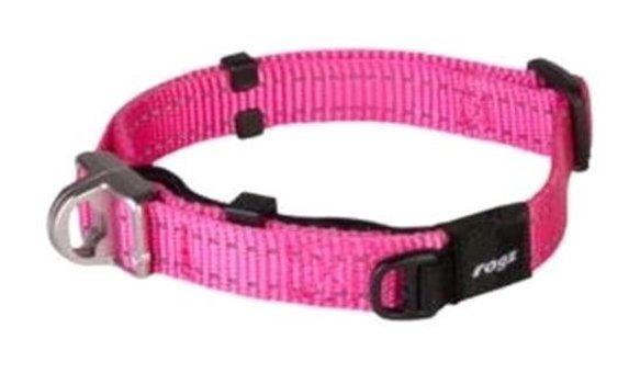 Rogz Utility Safety Ayarlanabilir Boyun Köpek Tasması M Pembe