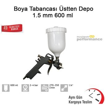 Master 600 ml Kapasiteli 1.5 mm Üstten Depolu Aküsüz Havalı Boya Tabancası