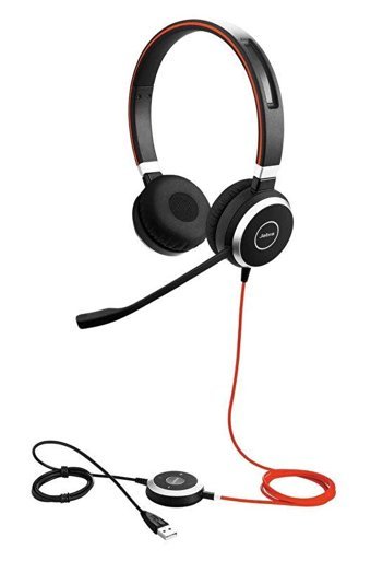 Jabra Evolve 40 Duo Mikrofonlu 3.5 Mm Jak Kablolu Kulaklık Siyah