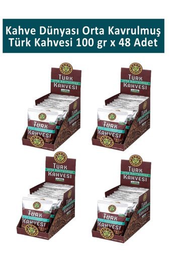 Kahve Dünyası Sade Orta Kavrulmuş Türk Kahvesi 48x100 gr