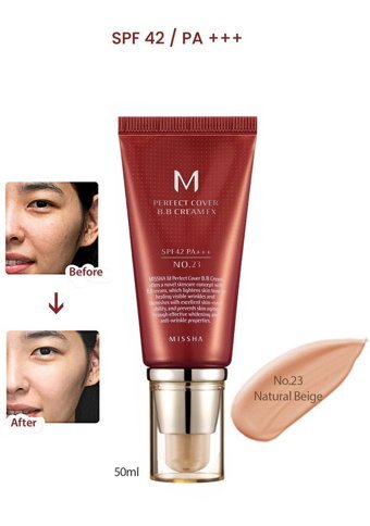 Missha Perfect Cover Tüm Cilt Tipleri İçin Sivilce Yapmayan BB Krem Orta Ton