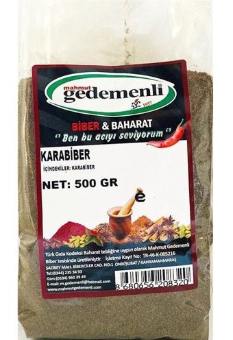 Gedemenli Toz Karabiber 500 gr