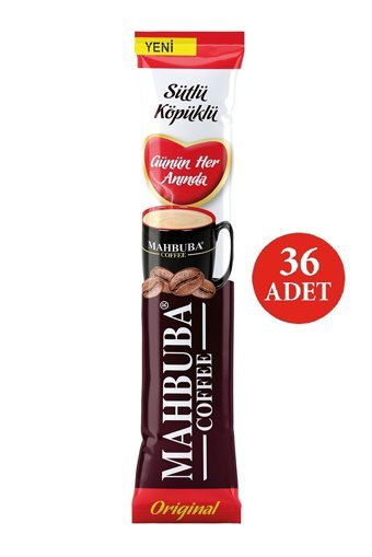 Mahbuba Coffee 3'ü 1 Arada Sütlü Köpüklü 18 gr 36 Adet Granül Kahve Hazır Kahve