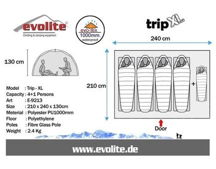 Evolite 1 Kişilik 4 Mevsim Kamp Çadırı Yeşil