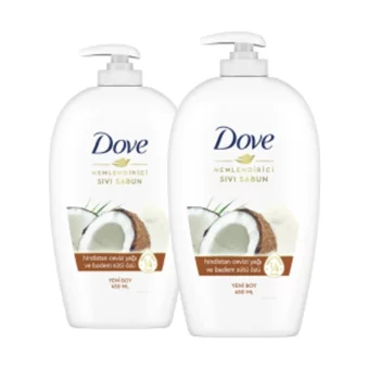 Dove Hindistan Cevizi Yağı-Badem Sütü Özü Nemlendiricili Köpük Sıvı Sabun 450 ml 2'li
