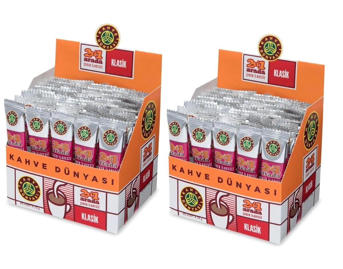 Kahve Dünyası 2'si 1 Arada Sade 80x12 gr Hazır Kahve