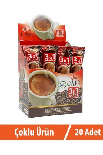 Afia Cafe 3'ü 1 Arada Sade 20x18 gr Hazır Kahve