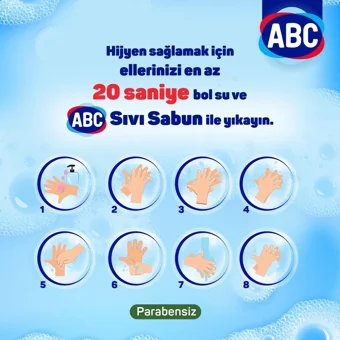 ABC Lavanta Nemlendiricili Parabensiz Köpük Sıvı Sabun 3.5 lt 3'lü