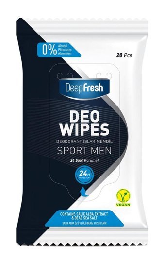 Deep Fresh Deo Wipes Sport Men 20 Yaprak Islak Mendil