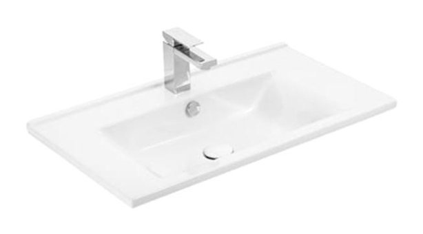 Sanovit Atria Tekli 75 cm Seramik Dikdörtgen Lavabo Beyaz