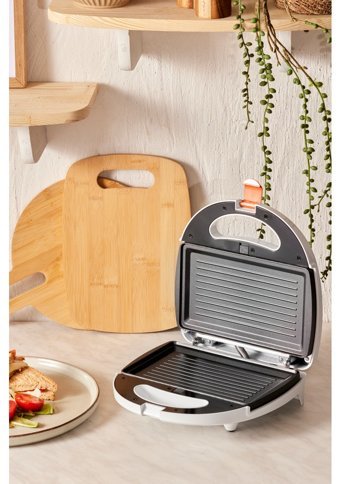 Homend Toastbuster 1309H 2 Dilim Döküm Çıkartılabilir Plaka Tek Yönlü 750 W Izgaralı Turuncu Tost Makinesi/Waffle ve Tost Makinesi