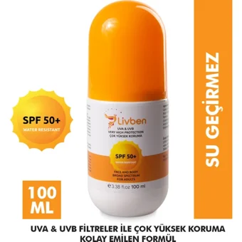 Livben Face And Body 50+ Faktör Leke Karşıtı Güneş Kremi 100 ml