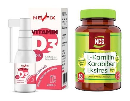 Ncs Vitamin D3-K2 + L-Karnitin Karabiber Yetişkin Vitamin 60 Tablet