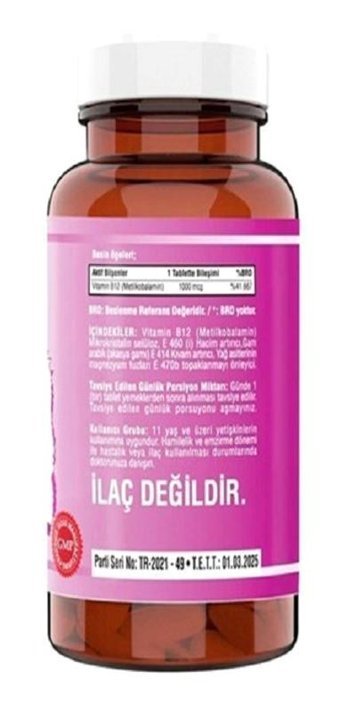 Ncs Vitamin B12 Metilkobalamin Aromasız Yetişkin Vitamin 240