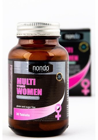 Nondo Multi Women - Vitamin C Aromasız Yetişkin Vitamin 30 Tablet