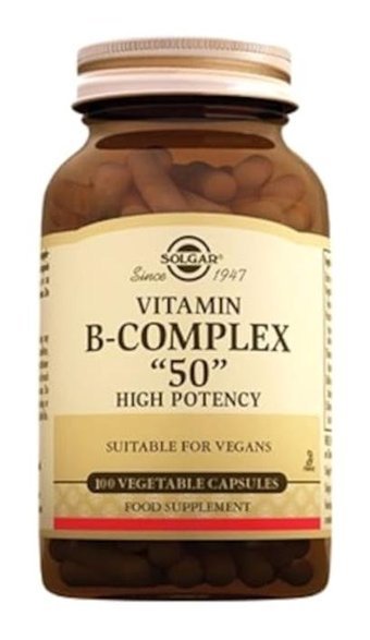 Solgar Vitamin B Complex Aromasız Yetişkin Vitamin 100 Kapsül