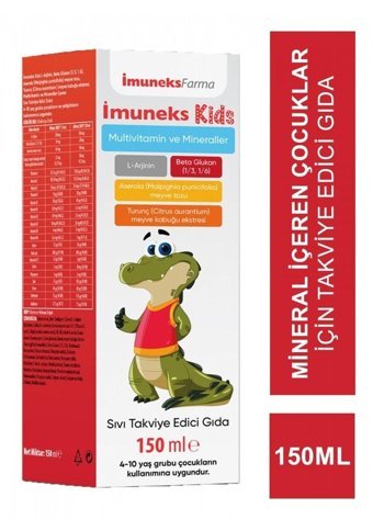 Imuneks Farma Kids Bitki Ekstralar Çocuk Vitamin 150 ml