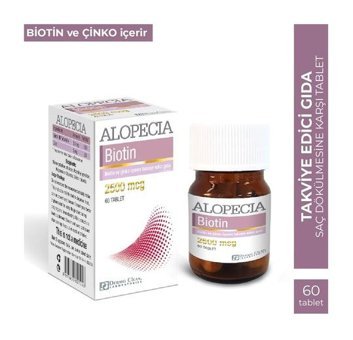 Dermo Clean Alopecia Biotin Aromasız Yetişkin Vitamin 60 Tablet