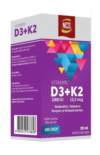 Ncs Multivitamin Multimineral + Vitamin D3-K2 Aromasız Yetişkin Vitamin 67 Tablet