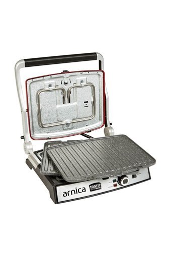 Arnica Tostit Maxi GH26244 6 Dilim Granit Çıkartılabilir Plaka Tek Yönlü 2000 W Izgaralı Kırmızı Tost Makinesi