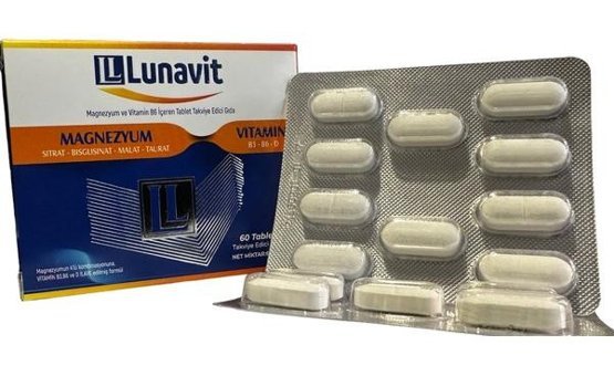 Lunavit Magnezyum Ve Vitamin Aromasız Yetişkin Vitamin 60 Tablet