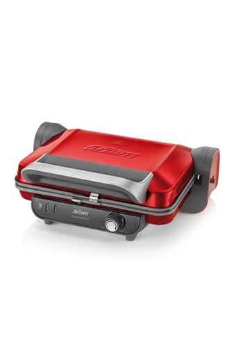 Arzum AR2006 4 Dilim Granit Çıkartılabilir Plaka Tek Yönlü 1800 W Izgaralı Kırmızı Tost Makinesi/Waffle ve Tost Makinesi
