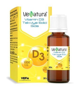 Venatura Vitamin D3 Aromasız Yetişkin Vitamin 20 ml