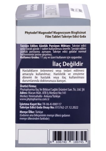 Phytodef Tablet Aromasız Yetişkin Vitamin 30 Kapsül