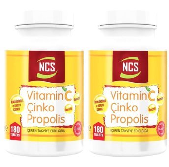 Ncs Vitamin C D Çinko Propolis Aromasız Yetişkin Vitamin 2x180 Tablet