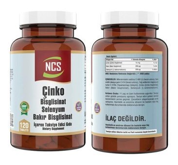 Ncs Çinko - Vitamin D3 + K2 Aromasız Yetişkin Vitamin 120 Tablet