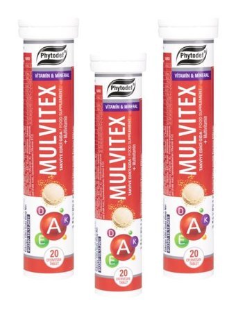 Phytodef Mulvitex Aromasız Yetişkin Vitamin 3x20 Tablet