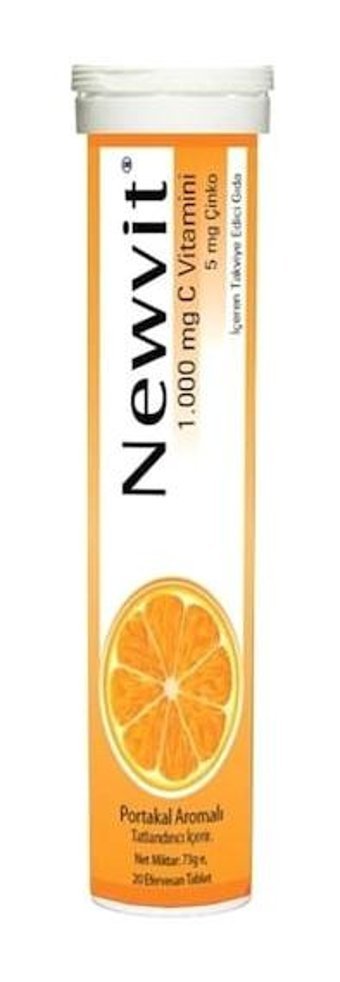 Newvit Vitamin C Portakallı Yetişkin Vitamin 20 Tablet