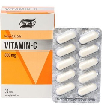 Phytodef Vitamin C Aromasız Yetişkin Vitamin 30 Adet