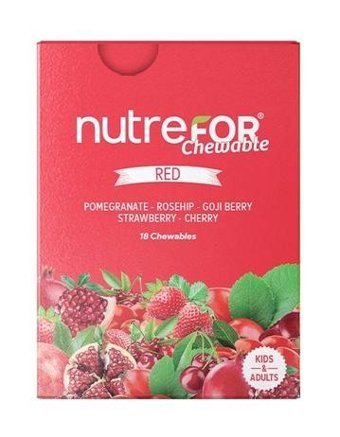 Nutrefor Chewable Red Meyveli Yetişkin Vitamin 18 Tablet