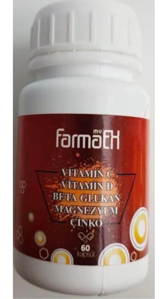 Farmaex Çinko Magneyum Vitamin D C Aromasız Yetişkin Vitamin 60 Kapsül