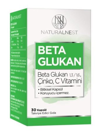 Natural Beta Glukan Aromasız Yetişkin Vitamin 30 Kapsül