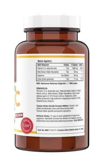 Ncs Vitamin C Beta Glukan Çinko Kuşburnu Yetişkin Vitamin 3x120 Tablet