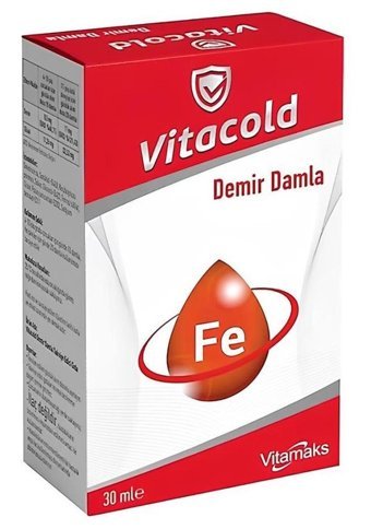 Vitamaks Vitacold Demir Aromasız Yetişkin Vitamin 30 ml