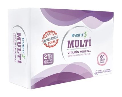 Barifit Multivitamin Mineral Aromasız Yetişkin Vitamin 60 Kapsül